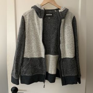Sherpa/sweatshirt zip up